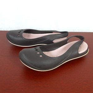 Crocs Kadee Slingback Flats Sz 9 - fits like an 8